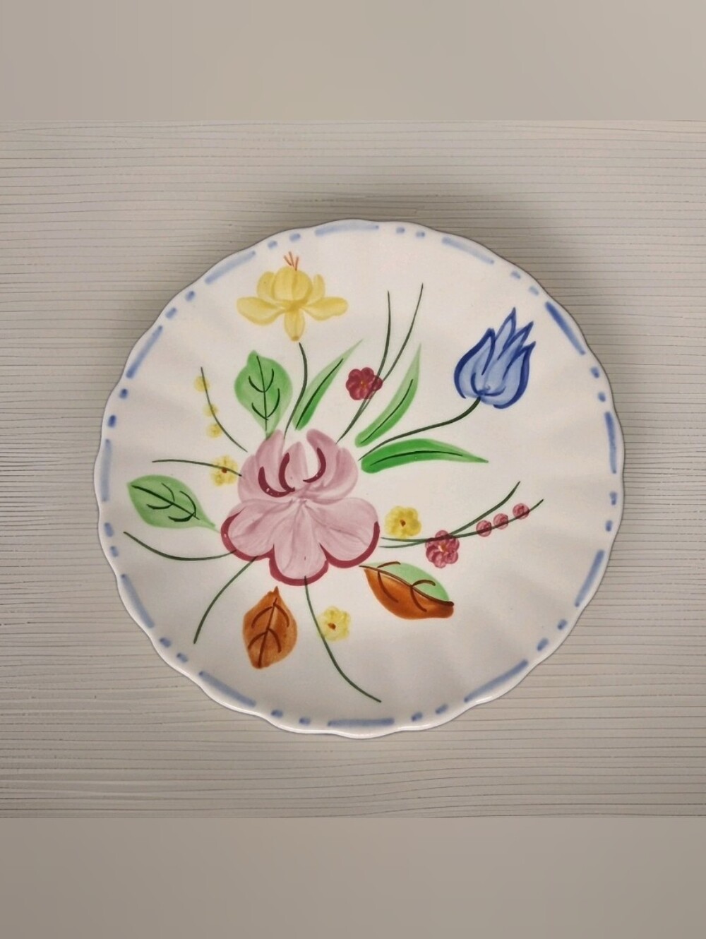Vintage Blue Ridge Pottery Floral Bread and Butter Plate 7.25"